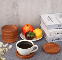 En gros Personnalisé Rond En Bois D'acacia Dessous De Verre En Bois Tasse Sous-verres pour Bar Bureau Ferme Décor À La Maison