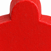 Jeton de jeu de société en bois rouge, pièce unique, modèle NX-043, personnalisation prise en charge