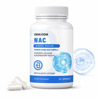 Capsules de suppléments NAC pour le soutien cellulaire et la routine de santé quotidienne, fabriquées sur mesure par un fabricant spécialisé dans les acides aminés.