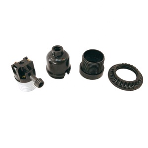 Hot bán cổ điển màu đen Bakelite giữ đèn E27/<span class=keywords><strong>E26</strong></span> Knob chuyển vít phong cách đèn ổ cắm - Product Image 2