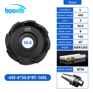 Cabezal <span class=keywords><strong>de</strong></span> fresado frontal indexable <span class=keywords><strong>de</strong></span> 4 filos D25.4 5T con inserto <span class=keywords><strong>de</strong></span> <span class=keywords><strong>carburo</strong></span> <span class=keywords><strong>de</strong></span> tungsteno RPMT1204, herramienta CNC para acero al <span class=keywords><strong>carbono</strong></span> y acero para moldes - Product Image 3