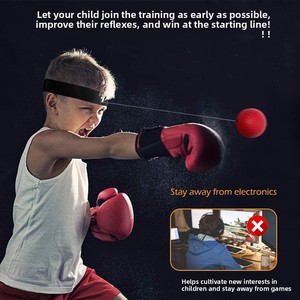 Ballon de boxe de vitesse à fixer sur la tête en PU pour adultes et enfants - Entraînement de fitness à domicile et ballon de frappe anti-stress - Product Image 3