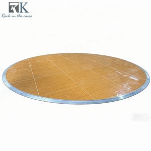 Piste de danse circulaire extérieure en stratifié noir et blanc pour mariage, piste de danse en bois pour événements - Product Image 1