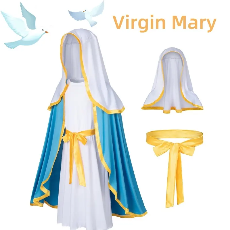 מסיבת פסטיבל בנות תנ""ך דת מרי הבתולה סט תחפושות ליל כל הקדושים
