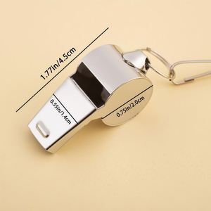 Personalized <b>Whistle</b> with Lanyard, Custom High Decibel Loud Ref Stainless Steel <b>Whistle</b> with Engraved Name & Icon - Product Image 5