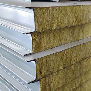 Moderno respetuoso con el medio ambiente sándwich pizarra lana de roca aislamiento Metal pared edificio/oficina/industrial/logística Exterior - Product Image 2