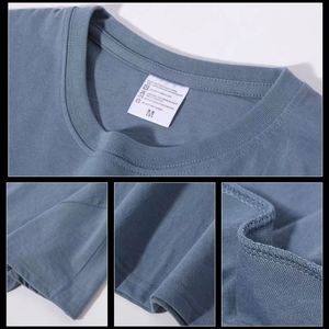 High Quality 100% Cotton Summer Custom Logo Print Oversized Knitted <b>T</b>-<b>shirt</b> Men's Blank <b>Plain</b> Premium 200g Black - Product Image 5