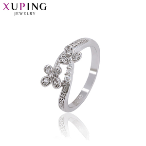 15904 Xuping jóias elegante luxo moda design sorte diária presente casamento trevo de quatro folhas pedra anel