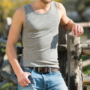 Canotta da Uomo Personalizzata in 100% Lana Merino Superfine, Traspirante, ad Asciugatura Rapida, Anti-Odore, Strato Base per Escursionismo e Campeggio - Product Image 1