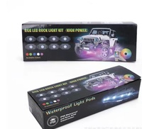 Luces LED RGB para Rocas de Alta Calidad, 4 Cápsulas 12V 24V, 8 Cápsulas, con Aplicación y Control Remoto