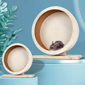 Hamster <span class=keywords><strong>Chat</strong></span> Roue En Bois Silencieux Hamster Roue D'exercice Silencieux Spinner Jouets Prévenir La Dépression Pour Gerbilles Souris Autres Petits Animaux S - Product Image 5