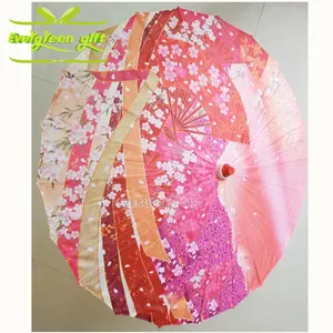 네온 블랙 라이트 UV 파라솔 수제 중국 대나무 공예 우산