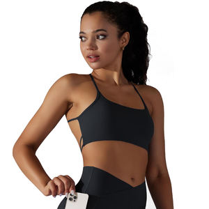 Sbart Logo personnalisé Haut de yoga à soutien élevé Gym Fitness Workout Évacuation de la transpiration Dos nu Gym Sports Yoga BraFor Women - Product Image 1