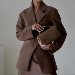 <b>Explosive</b> V Collar High Waist Slim Solid <b>Color</b> 2 Button Women's Suit Fashion - Product Image 2