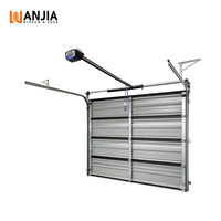 Porte de garage de style américain, portes de garage en aluminium, couleur chêne doré, 9x7, porte de garage moderne résidentielle