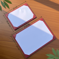Porte-menu en cuir véritable A4 A5 avec logo embossé, durable, moderne, pour restaurant, avec couverture rechargeable