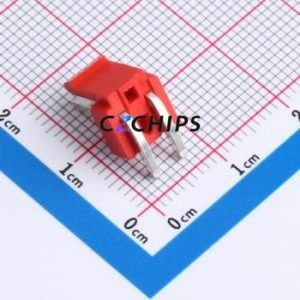 A396E1W1-2R2P12 Wire-to-Board Pin Header Bent Lead Through Hole,P=3.96mm Connector 1x2P 3.96mm Right Angle Insert VH - Product Image 2