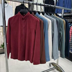 <span class=keywords><strong>Camicia</strong></span> Casual da <span class=keywords><strong>Uomo</strong></span> <span class=keywords><strong>in</strong></span> <span class=keywords><strong>Velluto</strong></span> a Coste 100% Cotone di Alta Qualità, Maniche Lunghe, Tinta Unita, Tessuto Traspirante per l'Autunno - Product Image 1