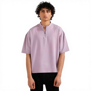 เสื้อยืดคอกลมทรงบ็อกซี่โอเวอร์ไซส์สำหรับผู้ชาย ผ้าฝ้ายหนา 100% ระบายอากาศได้ดี เป็นมิตรกับสิ่งแวดล้อม สีพื้น ปรับแต่งได้ สไตล์สตรีทแวร์ - Product Image 1