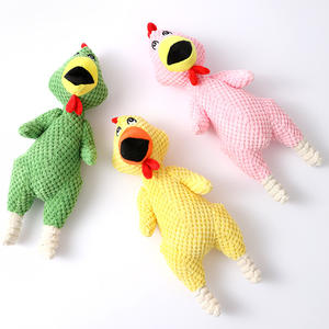 Futurepets sevimli gıcırtılı yumuşak 35cm renkli tavuk şekli ananas polar peluş Pet oyuncaklar köpekler kediler için günlük oyun - Product Image 4