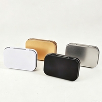 Boîtes en fer blanc rectangulaires en stock, emballage de bijoux en fer blanc avec logo personnalisé, boîte cadeau durable en fer blanc