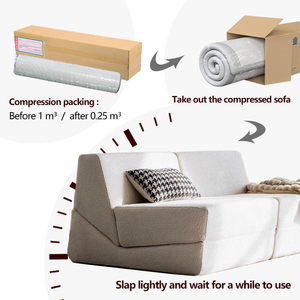 Sofá Seccional de Espuma al Vacío, Sofá Moderno de Esponja Comprimida, Mueble de Lujo, Sofá Cama Simple Comprimido - Product Image 6