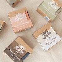 Caja de Regalo para Jabón Pequeña, Ecológica, Hecha con Materiales Reciclados, Embalaje de Cartón Kraft, Recubrimiento UV, Lámina Dorada, Cosmética