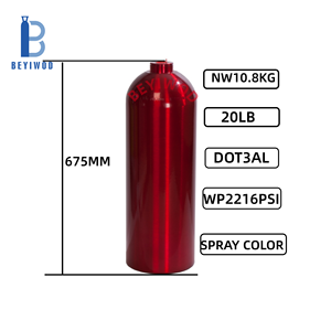 Bouteille de gaz <span class=keywords><strong>CO2</strong></span> haute pression en aluminium CGA660 - DOT3AL 2,5-20 lb pour la course automobile - Product Image 6