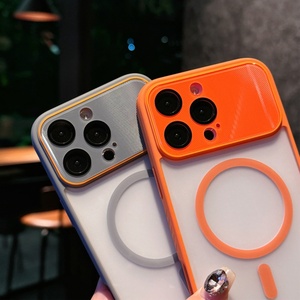 Business large window camera protect matte magnetic mobile phone case Frosting transparent antiskid <b>cover</b> for iPhone 17Air 16E - Product Image 4