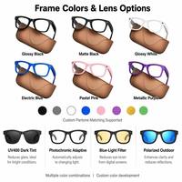 Lunettes Intelligentes de Traduction Instantanée IA, Caméra Unique 1080P, Lecteur de Musique, Recharge Magnétique, Étanchéité IP67 pour Cyclisme, PC et Réalité Augmentée
