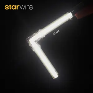 Conectores de tira de luces Led a prueba de agua, cable de esquina Flexible de 2 pines de 8mm, para tira Cob