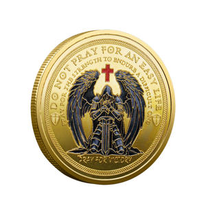 库存纪念品宗教骑士纪念币锌合金定制颜色和尺寸3D压铸UV印刷 - Product Image 3