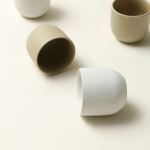 <b>Ceramic</b> Tea Mugs Minimalist Matte Finish Home Coffee <b>Cups</b> Solid Color Design - Product Image 3