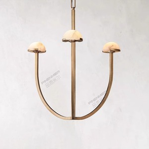 Spanish Marble Chandelier Gold Oval Multi Head Led Light 60cm 80cm Diameter Bedroom Living Room Ceiling Lamp - Product Image 3