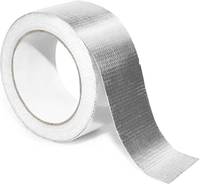 HY Aluminium Foil Fiberglass Cloth Tape Tahan Suhu Tinggi Tahan Air Pelindung Panas Isolasi Termal