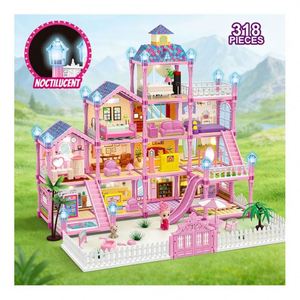 Casa de Muñecas Grande con Muebles, Libros, Bancas de Iglesia, Sillas, Luces y Flores, Juguete de Regalo - Product Image 2