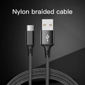 Câble de charge USB Type C en nylon tressé 2.4A avec logo personnalisé gratuit, 1M 2M <span class=keywords><strong>3M</strong></span>, câble de charge haute vitesse pour <span class=keywords><strong>iPhone</strong></span> pour Samsung - Product Image 2