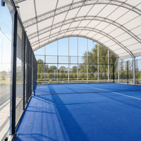 Structure de Toit Sportif Multifonctionnelle en Alliage d'Aluminium avec Couverture en Tissu PVC pour Terrains de Basketball, Tennis et Football