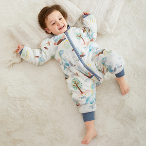 TOG kantong tidur bayi, lengan panjang organik katun dapat dipakai di kantong tidur dengan kaki terpisah untuk bayi baru lahir 2.5 - Product Image 2