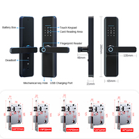 2026 untuk EY-528 Smart Lock Alexa App Sidik Jari Tanpa Kunci Wi-Fi/ Kontrol Jarak Jauh untuk Pintu Rumah Kayu/Aluminium/Baja