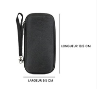 Étui de voyage portable en EVA léger, résistant à l'eau, noir, 3 flacons de 4x3 ml, étui portable pour insuline, porte-flacons de 5 ml, sac de transport avec fermeture éclair