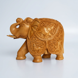 Wooden <b>elephant</b> sculpture animal sculpture - Product Image 2