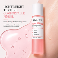Tonique raffermissant aux peptides PDRN à marque privée, préparation cutanée avant sérum, texture à absorption rapide