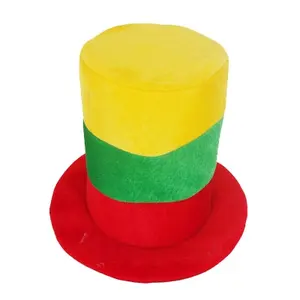 2023 멋진 다채로운 카니발 버킷 탑 모자 성인 3 색 빨간색 노란색 녹색 모자
