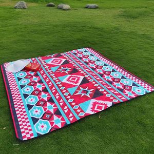 Extra-thick Large-size 3x4m Ultrasonic Ethnic-style Cuttable Picnic <b>Mat</b> Moisture-proof Pad Aluminum-coated Backing <b>Outdoor</b> - Product Image 2