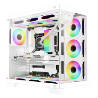 Guangdong Wankang ATX Casing Vertikal Mid-tower Baja Dua Sisi dengan Pemandangan Laut 420A Mendukung Pendingin Air 360 Full-side untuk Gaming