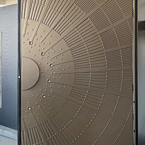 Puertas de Entrada de Acero de Lujo 2026, Puertas Pivotantes de <span class=keywords><strong>Metal</strong></span>, Puerta de Seguridad Exterior de Acero para Casa - Product Image 6