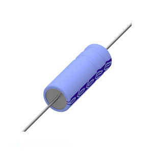 Condensador de Canal de Fabricante MAL203136101E3, de Aluminio, 100uF 25V, Tipo Through Hole, Axial TH, 100 uF - Product Image 1