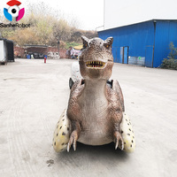 Simulación T Rex dinosaurio modelo precio de fábrica niños tren dinosaurio paraíso tren máquina de juego de entretenimiento para niños parque infantil