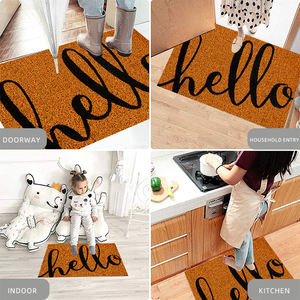 Coconut Palm Entry Silk Circle <strong>Door</strong> Mat Entrance <strong>Door</strong> Foot Mat Pvc Household Floor Mats - Product Image 6